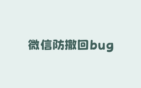 微信防撤回bug-Xyner